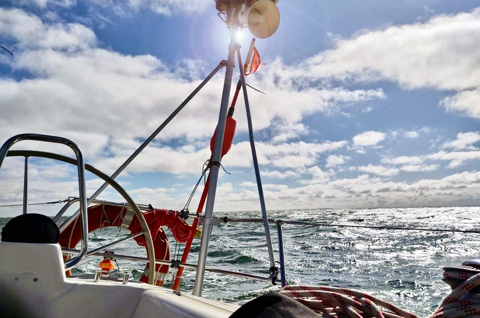Tag 3 – Sonne-Wolken-Mix auf der Ostsee, herrliches Segeln bei achterlichem Wind